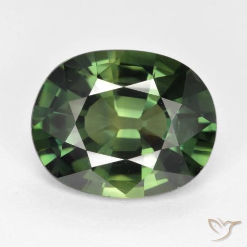 6.06ct Naturel Vert terreux Saphir, ovale, VVS
