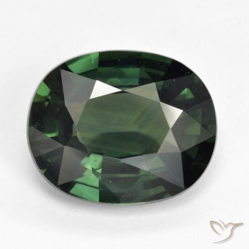 5.05ct Naturel Vert frais Saphir, ovale, VVS