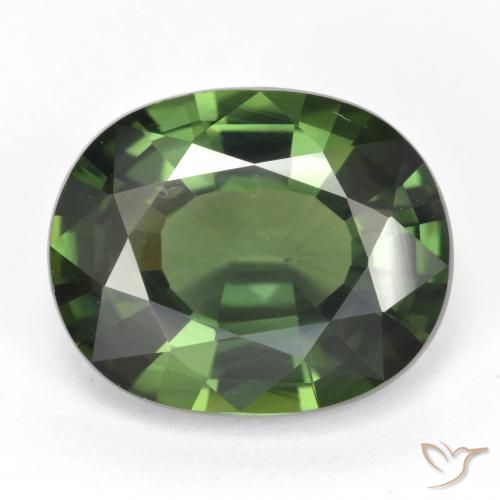 6.03ct Naturel Vert brunâtre Saphir, ovale, VVS-VS