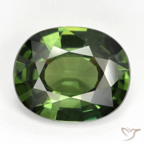 5.52ct Naturel Vert terreux Saphir, ovale, VVS-VS