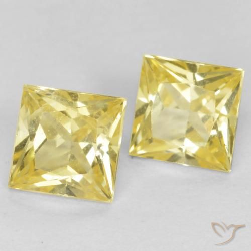 Shop natural 0.63ct Jaune moyen-léger Saphir gems, Carré, from Tanzanie at GemSelect. In stock, global shipping!