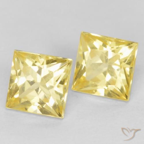 Shop natural 0.69ct Jaune moyen-léger Saphir gems, Carré, from Tanzanie at GemSelect. In stock, global shipping!