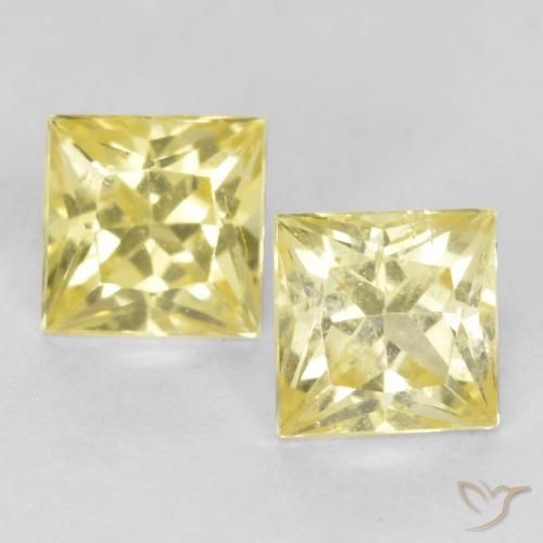 Shop natural 0.58ct Jaune moyen-léger Saphir gems, Carré, from Tanzanie at GemSelect. In stock, global shipping!