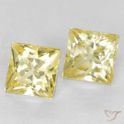 Shop natural 0.58ct Jaune moyen-léger Saphir gems, Carré, from Tanzanie at GemSelect. In stock, global shipping!