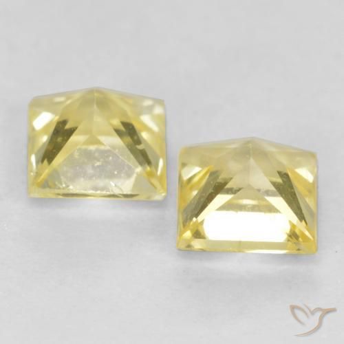 Shop natural 0.58ct Jaune moyen-léger Saphir gems, Carré, from Tanzanie at GemSelect. In stock, global shipping!