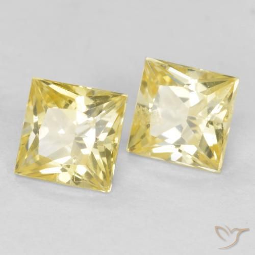 Shop natural 0.70ct Jaune moyen-léger Saphir gems, Carré, from Tanzanie at GemSelect. In stock, global shipping!