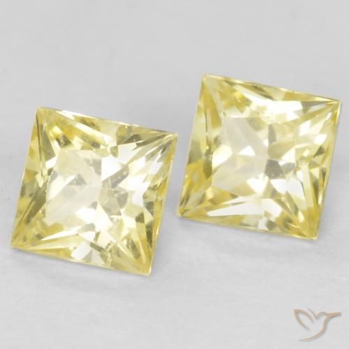 Shop natural 0.63ct Jaune moyen-léger Saphir gems, Carré, from Tanzanie at GemSelect. In stock, global shipping!