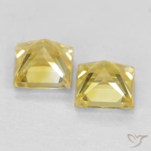 Shop natural 0.78ct Jaune Toscane Saphir gems, Carré, from Tanzanie at GemSelect. In stock, global shipping!