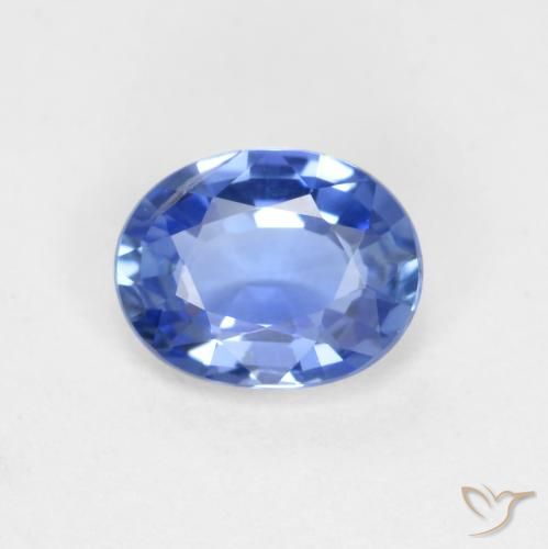 Saphir Bleu bébé naturelle ovale, 0.62 ct, VS