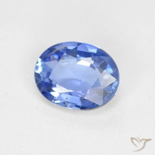 Saphir Bleu bébé naturelle ovale, 0.62 ct, VS