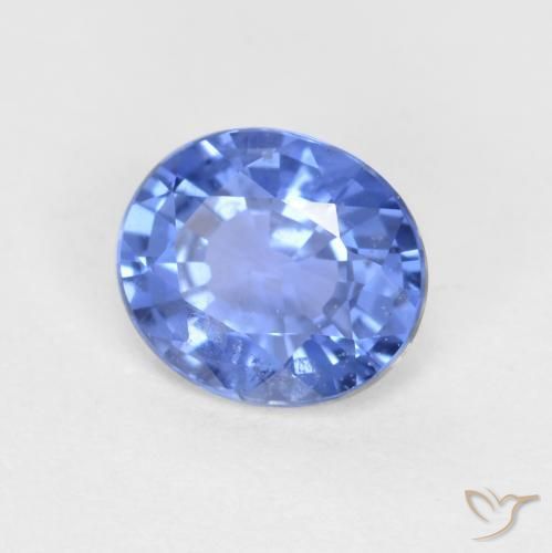 Saphir Bleu marine léger naturelle ovale, 0.55 ct, VS-SI
