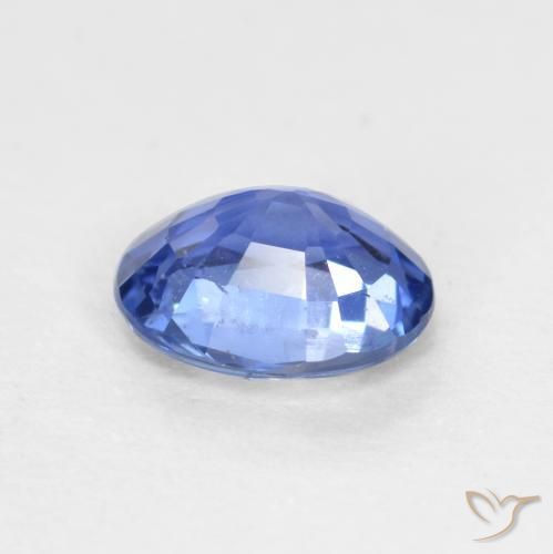 Saphir Bleu marine léger naturelle ovale, 0.55 ct, VS-SI