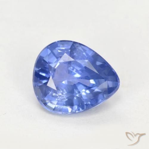 0.67ct Naturel Bleu marine moyen Saphir, En forme de poire, VS-SI