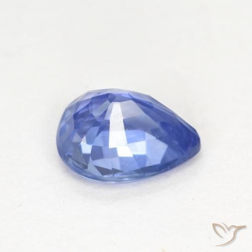 Saphir Bleu marine moyen naturelle En forme de poire, 0.67 ct, VS-SI