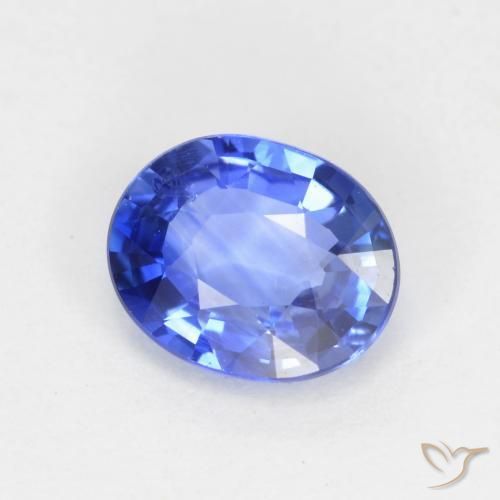 Saphir Bleu pastel naturelle ovale, 0.67 ct, VVS-VS