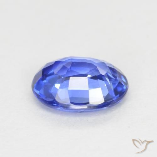 Saphir Bleu pastel naturelle ovale, 0.67 ct, VVS-VS