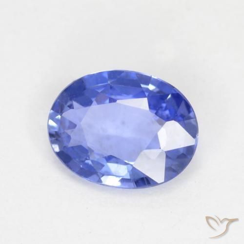 Saphir Bleu moyen naturelle ovale, 0.48 ct, VS