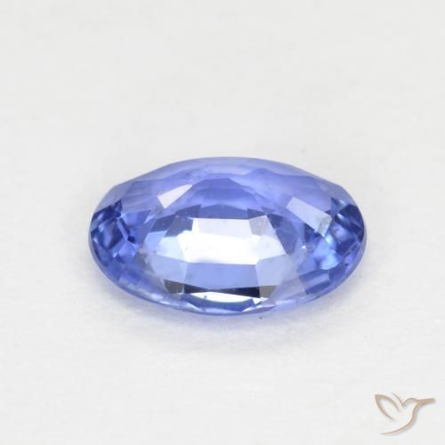 Saphir Bleu moyen naturelle ovale, 0.48 ct, VS