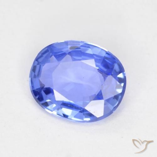 Saphir Bleu bébé naturelle ovale, 0.50 ct, VVS
