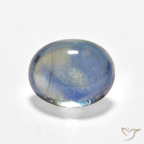 Saphir Bleu marine naturelle ovale, 0.61 ct, Transparent