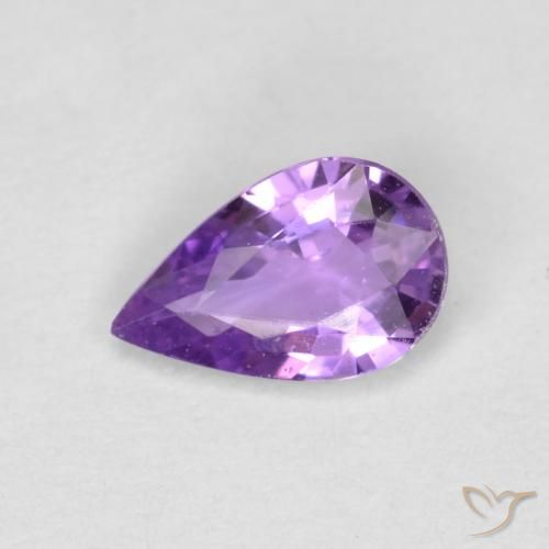 0.39ct Naturel Pourpre violacé moyen Saphir, En forme de poire, VVS-VS