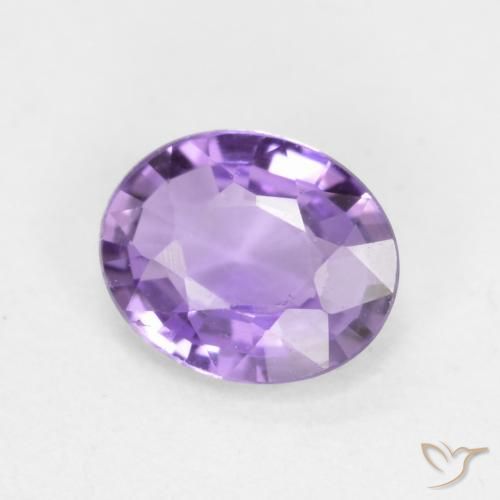 Saphir Violet rose moyen naturelle ovale, 0.46 ct, VVS-VS