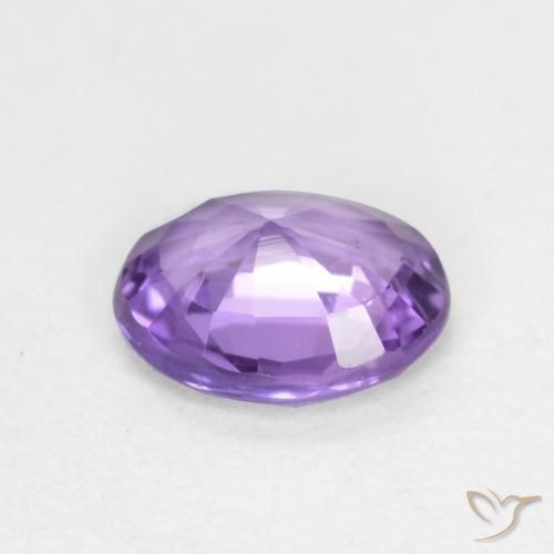 Saphir Violet rose moyen naturelle ovale, 0.46 ct, VVS-VS