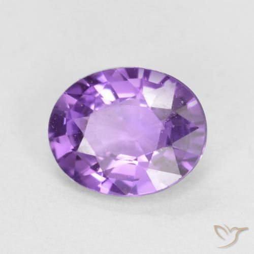 Saphir Violet rose moyen naturelle ovale, 0.51 ct, VVS-VS