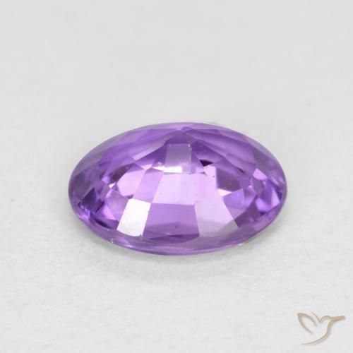 Saphir Violet rose moyen naturelle ovale, 0.51 ct, VVS-VS
