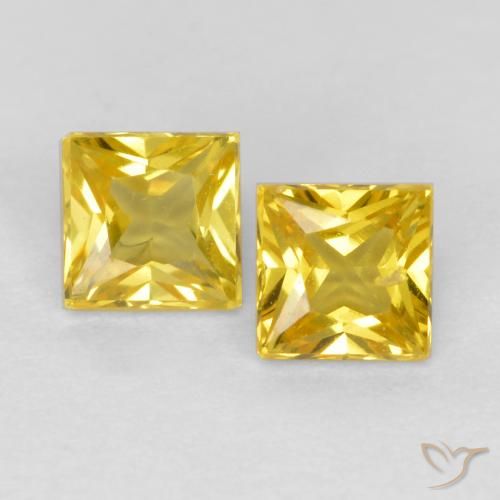 Shop natural 0.64ct Jaune miel Saphir gems, Carré, from Tanzanie at GemSelect. In stock, global shipping!