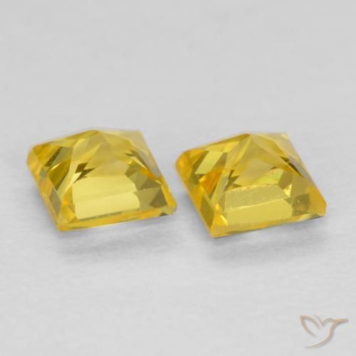 Shop natural 0.64ct Jaune miel Saphir gems, Carré, from Tanzanie at GemSelect. In stock, global shipping!