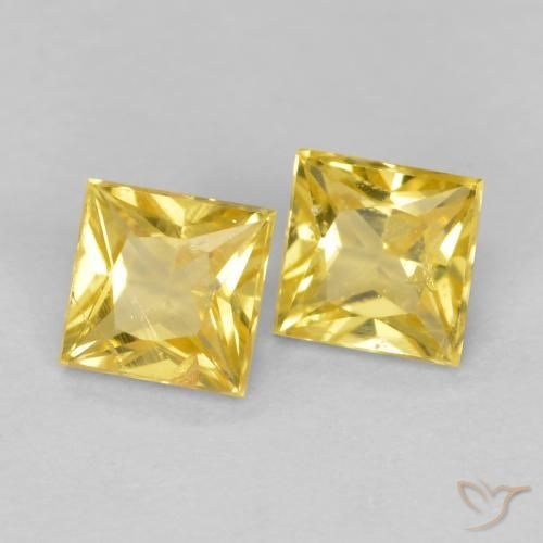 Shop natural 0.59ct Jaune Toscane Saphir gems, Carré, from Tanzanie at GemSelect. In stock, global shipping!