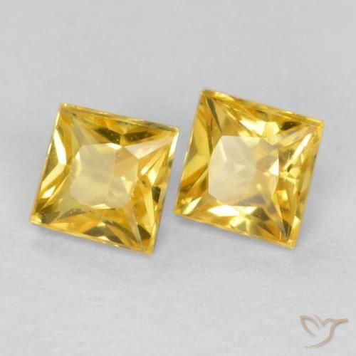 Shop natural 0.53ct Jaune miel Saphir gems, Carré, from Tanzanie at GemSelect. In stock, global shipping!