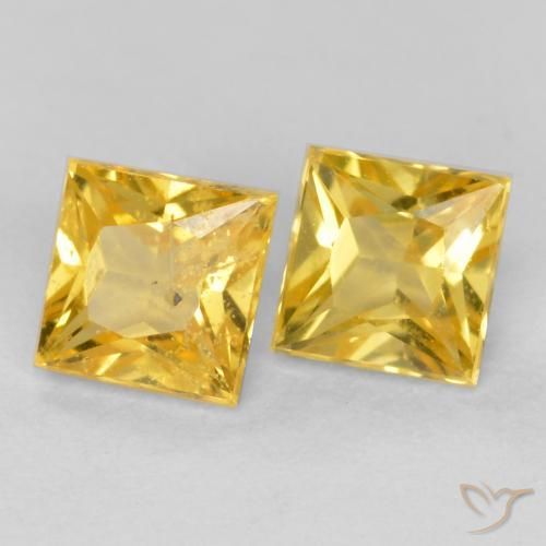 Shop natural 0.58ct Jaune miel Saphir gems, Carré, from Tanzanie at GemSelect. In stock, global shipping!