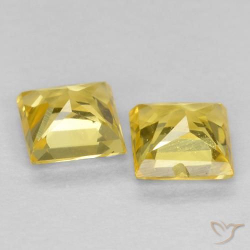 Shop natural 0.58ct Jaune Toscane Saphir gems, Carré, from Tanzanie at GemSelect. In stock, global shipping!