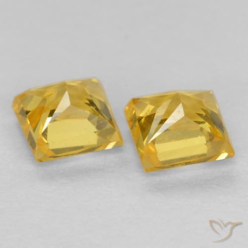 Shop natural 0.58ct Jaune foncé Saphir gems, Carré, from Tanzanie at GemSelect. In stock, global shipping!