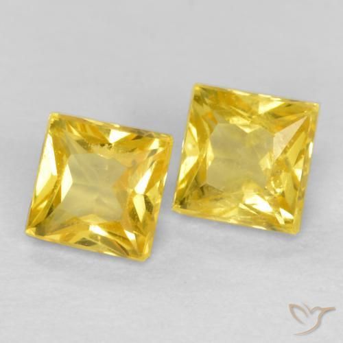 Shop natural 0.54ct Jaune miel léger Saphir gems, Carré, from Tanzanie at GemSelect. In stock, global shipping!