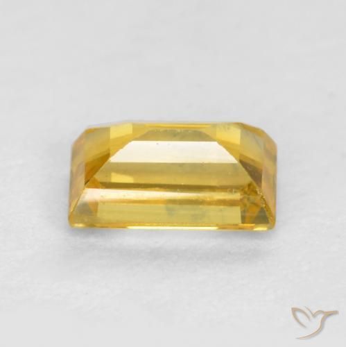 Saphir Doré naturelle Baquette, 0.45 ct, VVS-VS