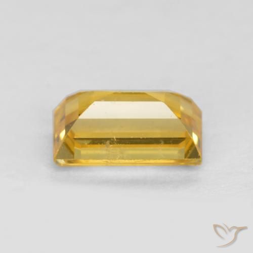 Saphir Doré naturelle Baquette, 0.46 ct, VS
