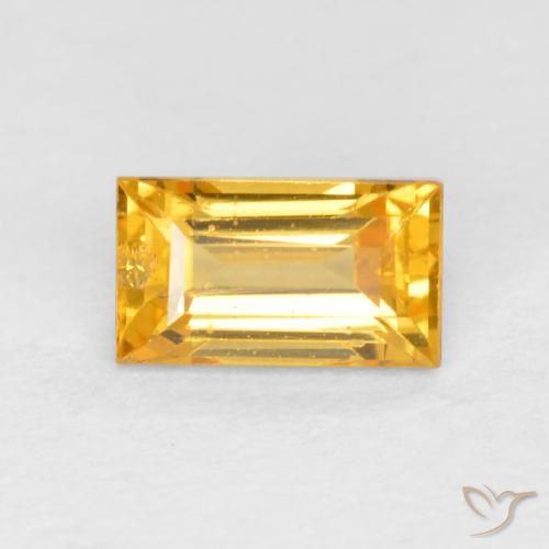 0.42ct Naturel Doré moyen Saphir, Baquette, VS