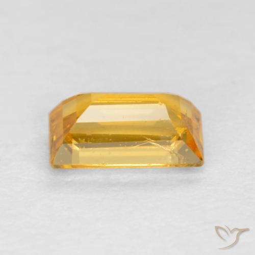 Saphir Doré moyen naturelle Baquette, 0.42 ct, VS
