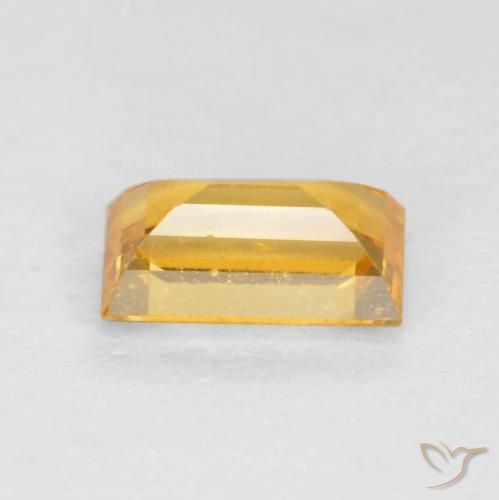 Saphir Orange Doré naturelle Baquette, 0.41 ct, VS-SI