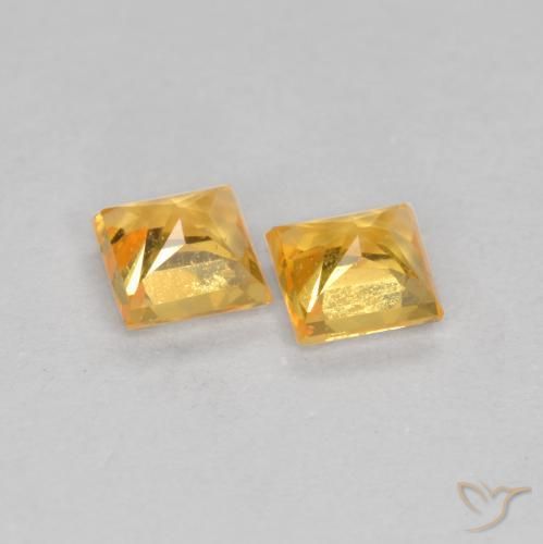 Shop natural 0.52ct Orange-or Saphir gems, Carré, from Tanzanie at GemSelect. In stock, global shipping!
