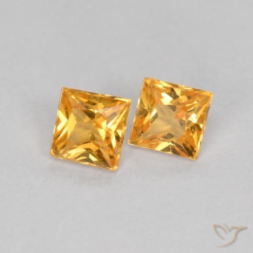 Shop natural 0.57ct Orange moyen Saphir gems, Carré, from Tanzanie at GemSelect. In stock, global shipping!