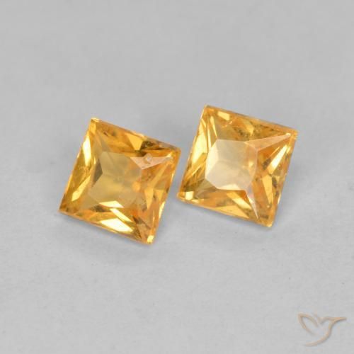 Shop natural 0.52ct Orange moyen Saphir gems, Carré, from Tanzanie at GemSelect. In stock, global shipping!