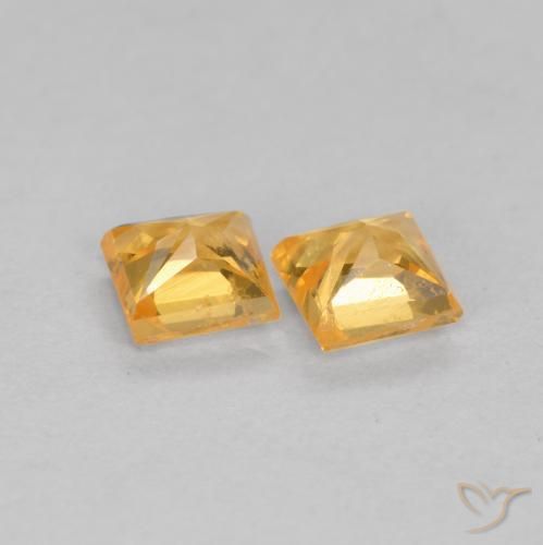 Shop natural 0.52ct Orange moyen Saphir gems, Carré, from Tanzanie at GemSelect. In stock, global shipping!