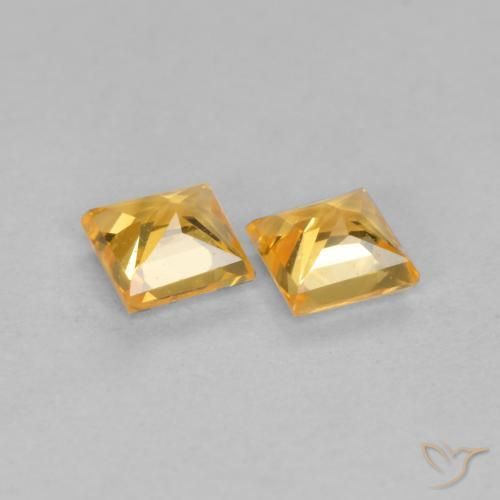 Shop natural 0.47ct Orange-or Saphir gems, Carré, from Tanzanie at GemSelect. In stock, global shipping!