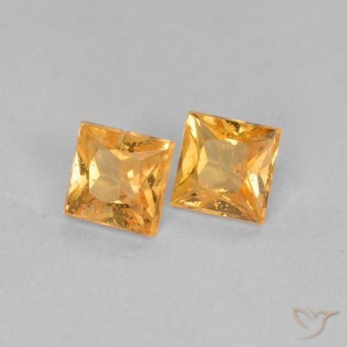 Shop natural 0.49ct Orange-or Saphir gems, Carré, from Tanzanie at GemSelect. In stock, global shipping!