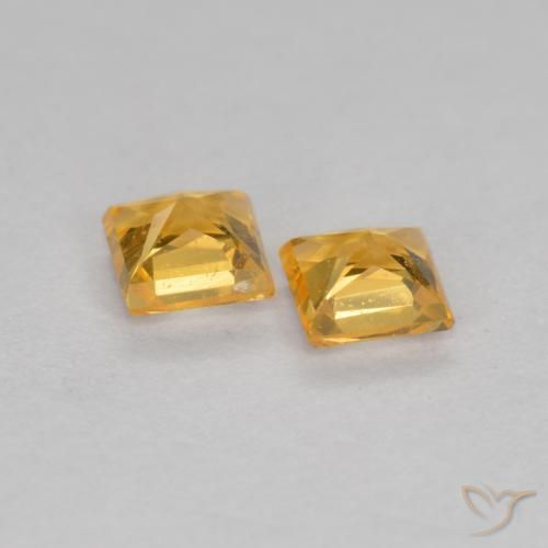 Shop natural 0.47ct Orange moyen Saphir gems, Carré, from Tanzanie at GemSelect. In stock, global shipping!