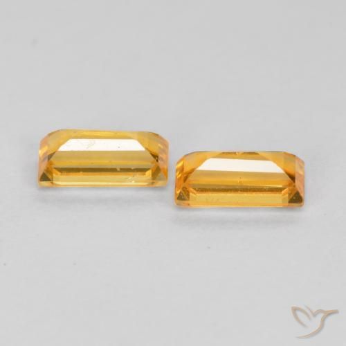 Shop natural 0.61ct Orange-or Saphir gems, Baquette, from Tanzanie at GemSelect. In stock, global shipping!